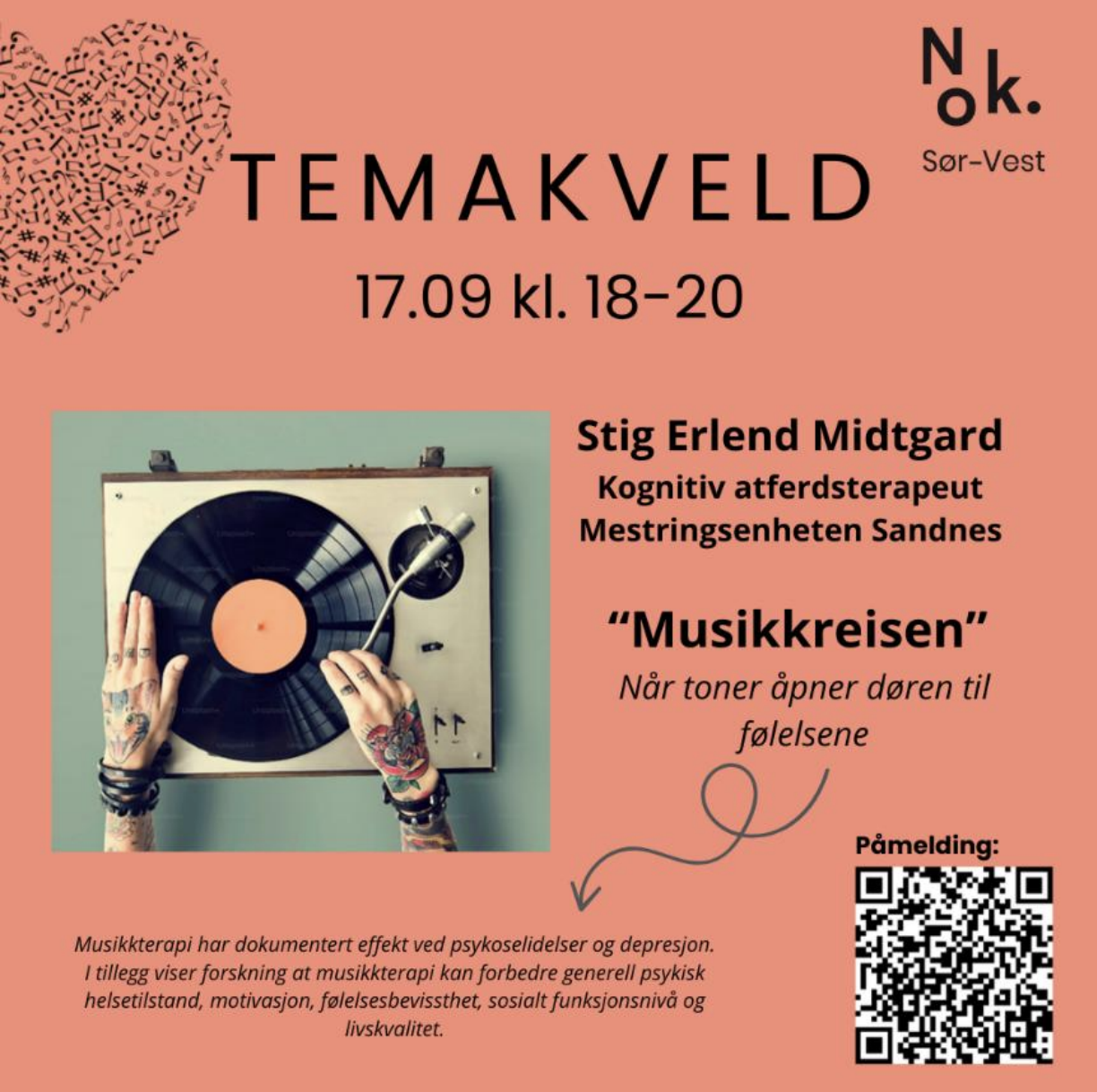 "Musikkreisen" – når toner åpner døren til følelsene (I regi av NOK Sør-Vest)